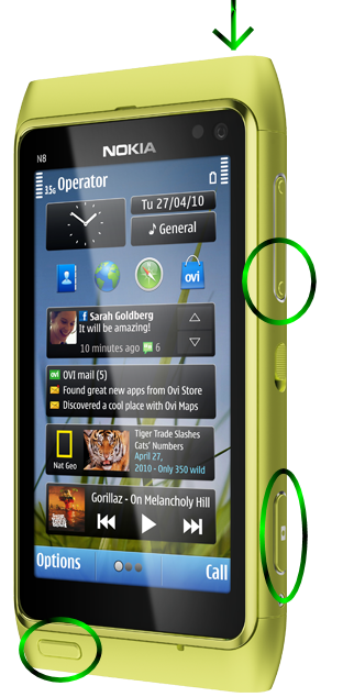 showing how to reset the N8