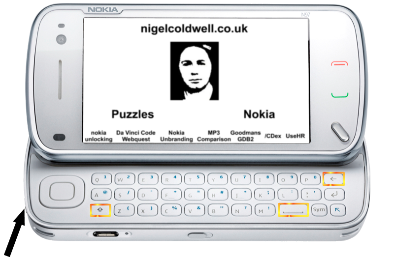 showing how to reset the N97
